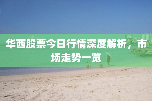 华西股票今日行情深度解析，市场走势一览