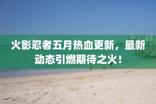 火影忍者五月热血更新，最新动态引燃期待之火！