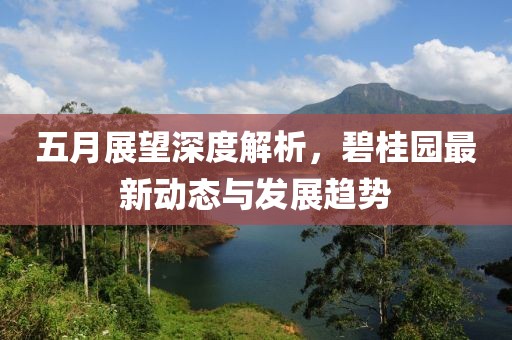 五月展望深度解析，碧桂园最新动态与发展趋势