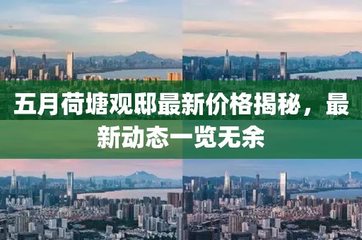 五月荷塘观邸最新价格揭秘，最新动态一览无余