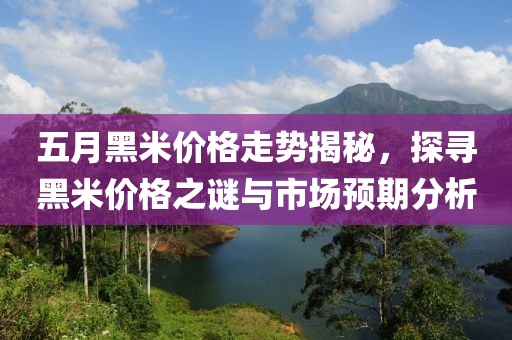 五月黑米价格走势揭秘，探寻黑米价格之谜与市场预期分析