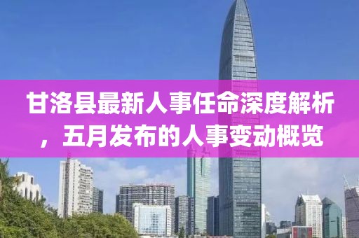 甘洛县最新人事任命深度解析，五月发布的人事变动概览