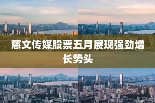 慈文传媒股票五月展现强劲增长势头