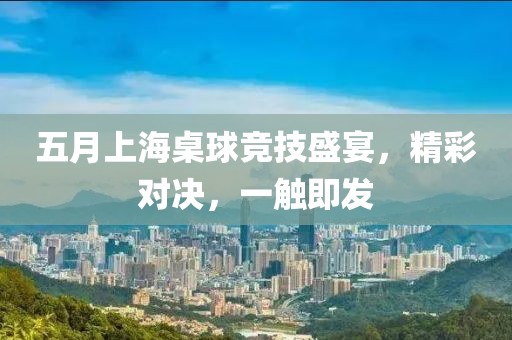 五月上海桌球竞技盛宴，精彩对决，一触即发