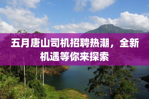 五月唐山司机招聘热潮，全新机遇等你来探索