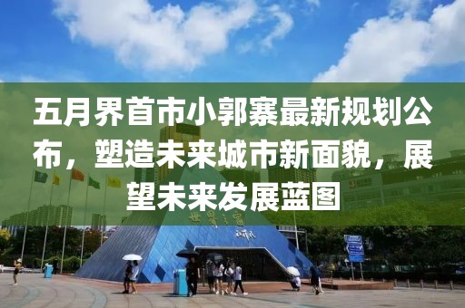 五月界首市小郭寨最新规划公布，塑造未来城市新面貌，展望未来发展蓝图