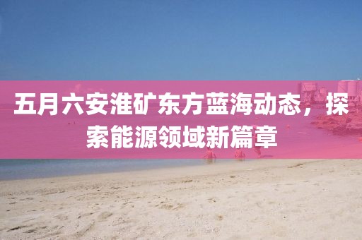 五月六安淮矿东方蓝海动态，探索能源领域新篇章