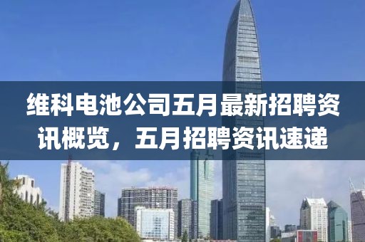 维科电池公司五月最新招聘资讯概览，五月招聘资讯速递