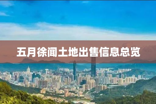 五月徐闻土地出售信息总览