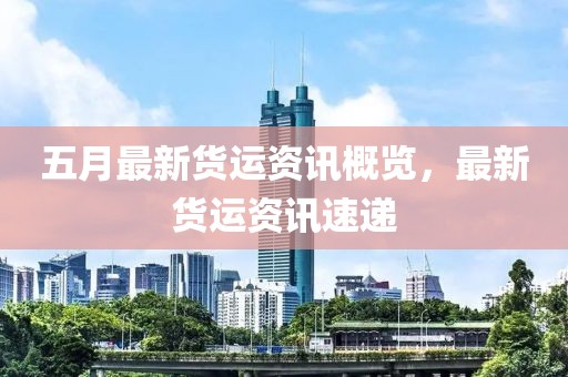 五月最新货运资讯概览，最新货运资讯速递