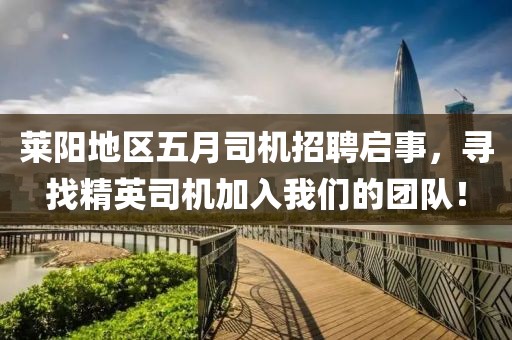 莱阳地区五月司机招聘启事，寻找精英司机加入我们的团队！