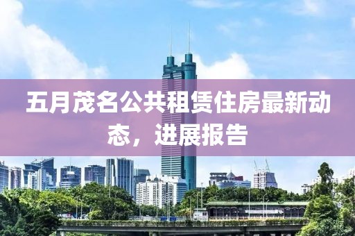 五月茂名公共租赁住房最新动态，进展报告