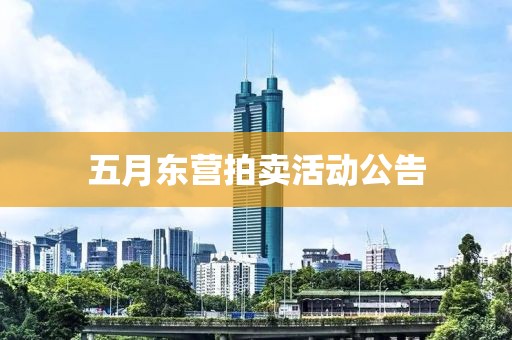 五月东营拍卖活动公告