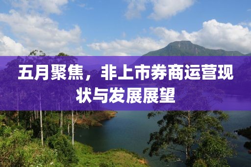 五月聚焦，非上市券商运营现状与发展展望