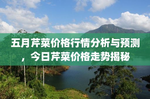 五月芹菜价格行情分析与预测，今日芹菜价格走势揭秘