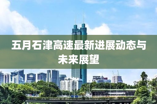 五月石津高速最新进展动态与未来展望