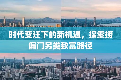时代变迁下的新机遇，探索捞偏门另类致富路径